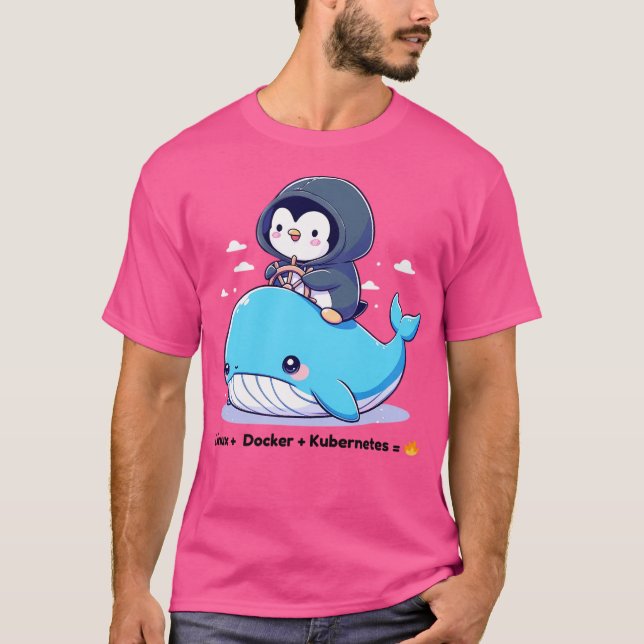 Linux  Docker  Kubernetes T-Shirt (Front)