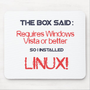 Linux is better mouse mat