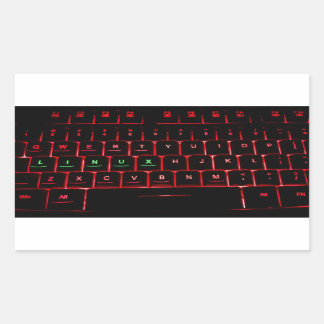Linux Keyboard Rectangular Sticker