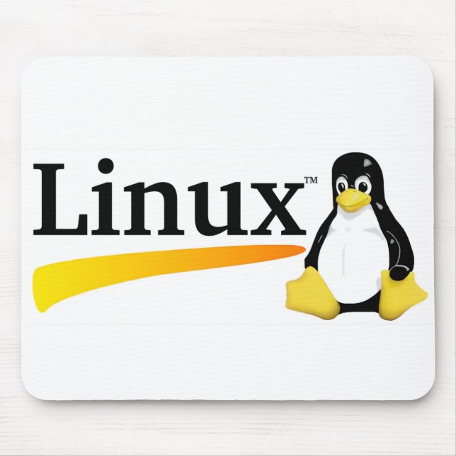 Linux Logo with Tux Products Mouse Mat (Front)