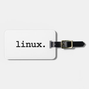 linux. luggage tag