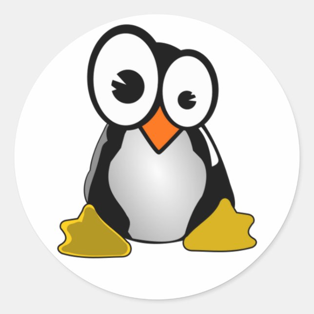Linux Penguin Sticker (Front)