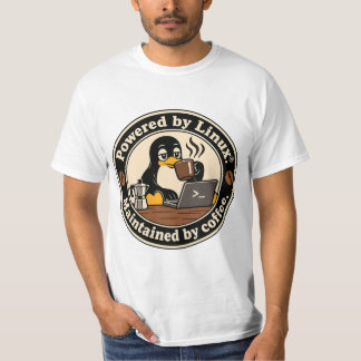Linux Penguin Tux and coffee T-Shirt