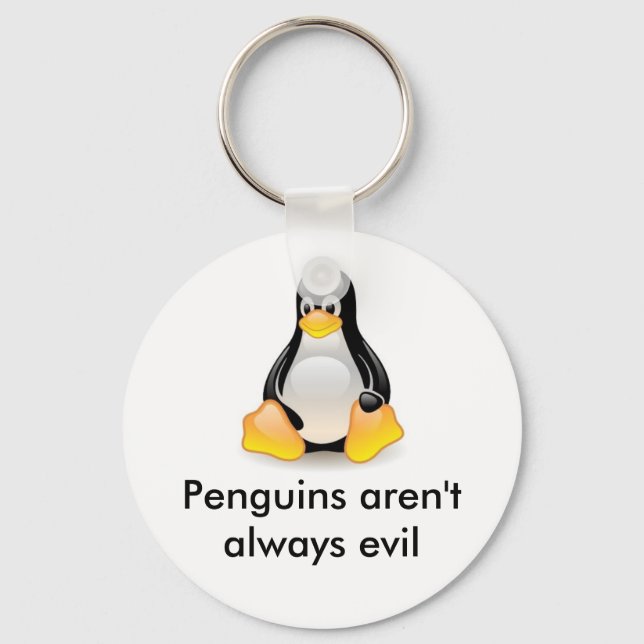 linux-penguin-tux key ring (Front)