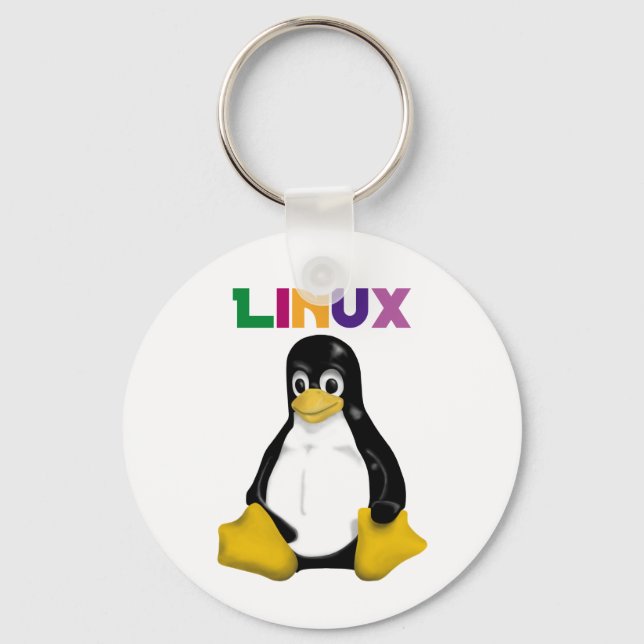 Linux Products & Designs! Key Ring (Front)