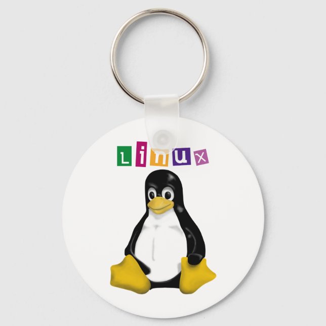 Linux Products & Designs! Key Ring (Front)