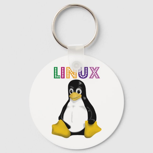 Linux Products & Designs! Key Ring (Front)