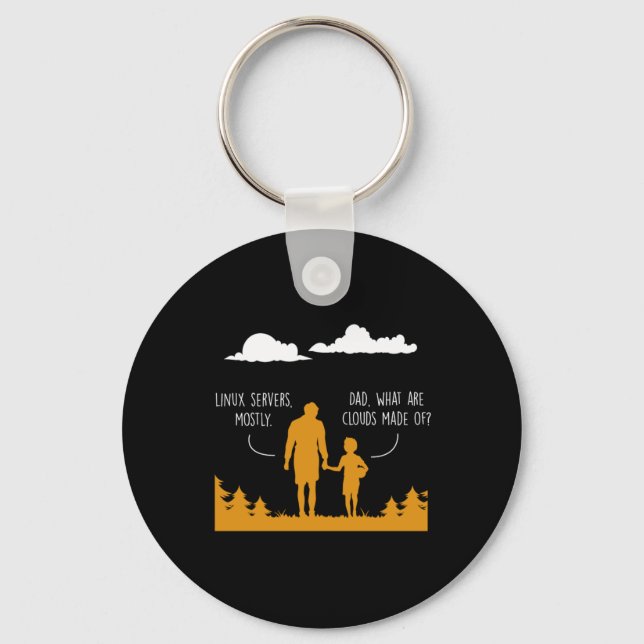 Linux Programmer Developer Coder Programming Gift Key Ring (Front)