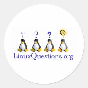 Linux Questions Logo Classic Round Sticker