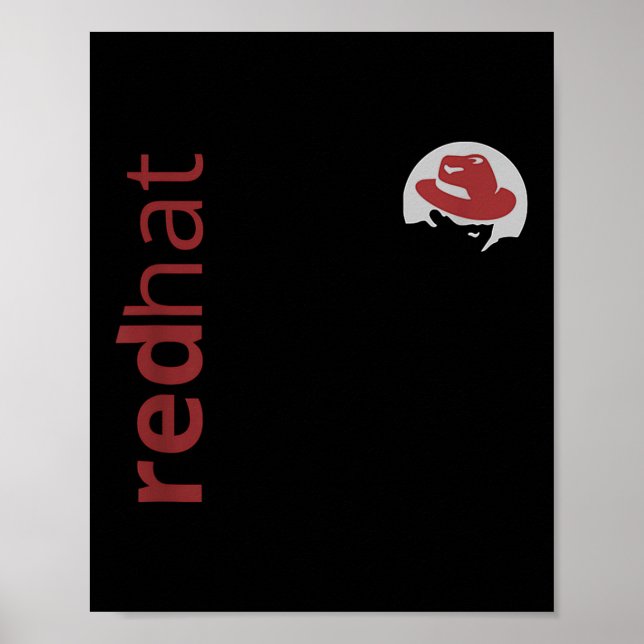 Linux Red Hat Fan Tee Tux Penguin Open Source Os L Poster (Front)