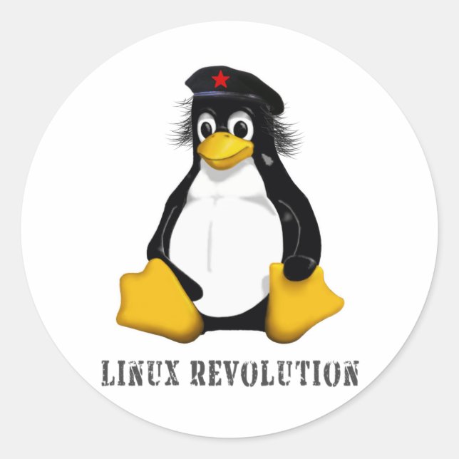Linux Revolution Classic Round Sticker (Front)