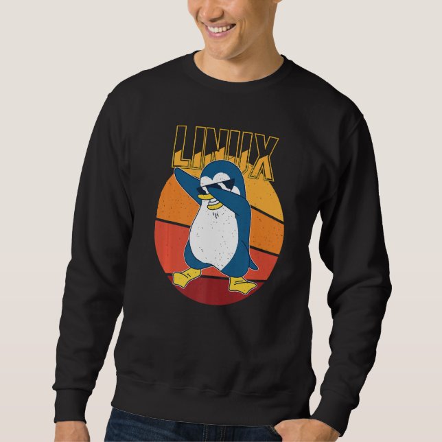 Linux Root Admin Cool Penguin Informatics Nerd Pre Sweatshirt (Front)