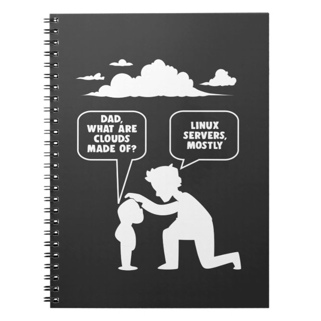 Linux Software Developer Computer Programmer Nerd Notebook (Front)