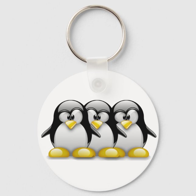 LINUX TUX BROTHERS KEY RING (Front)