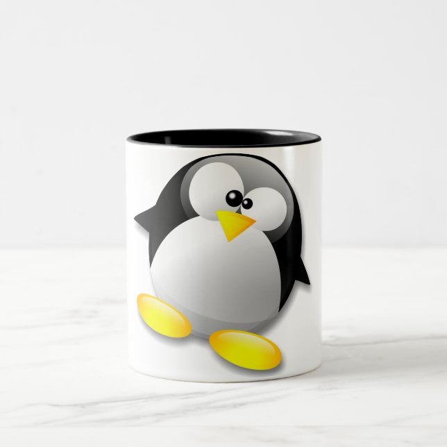 LINUX TUX CRYSTAL Two-Tone COFFEE MUG (Center)