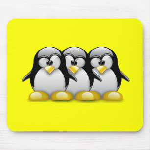 LINUX TUX PENGUIN FRIENDS MOUSE MAT