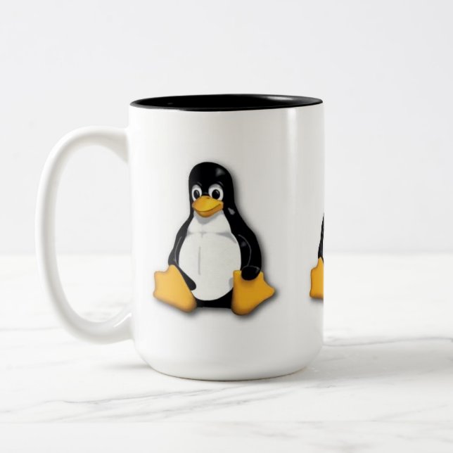 Linux Tux Penguin Mug (Left)