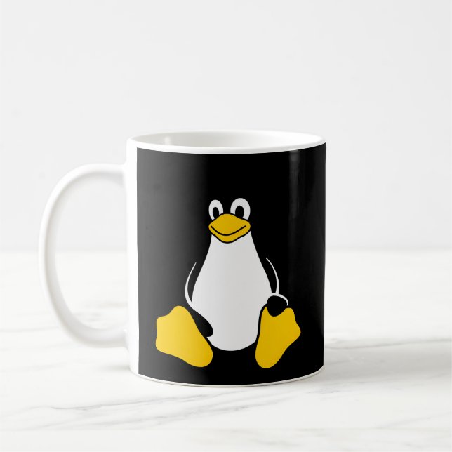 Linux Tux Penguin Open Source Nerd Geek Coffee Mug (Left)