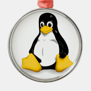 Linux Tux Products Metal Tree Decoration
