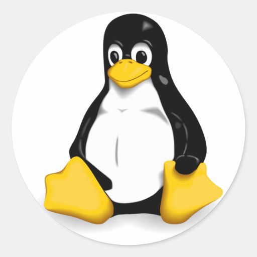 Image of Linux Tux Round Sticker