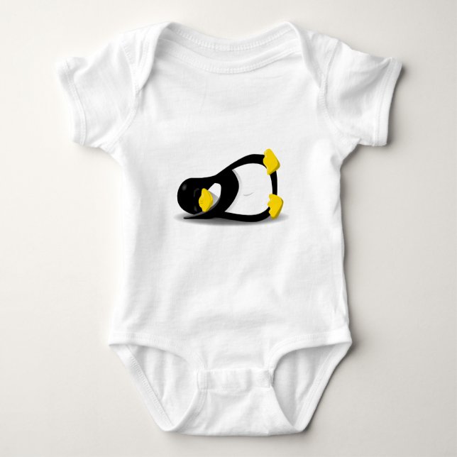 Linux Tux sleeping Baby Bodysuit (Front)