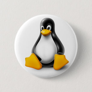 Linux Tux the Penguin 6 Cm Round Badge