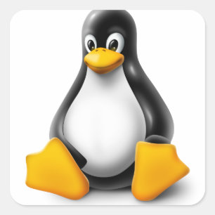 Linux Tux the Penguin Square Sticker