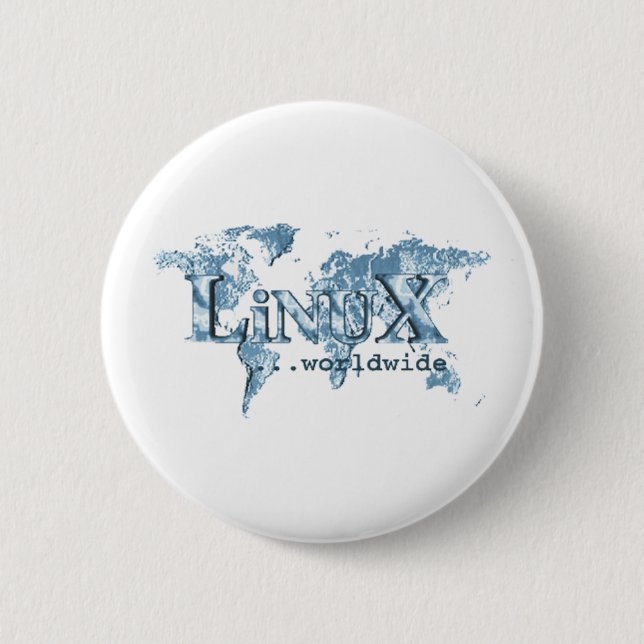 Linux Worldwide 6 Cm Round Badge (Front)