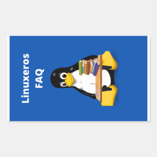 Linuxeros FAQ Rectangular Sticker