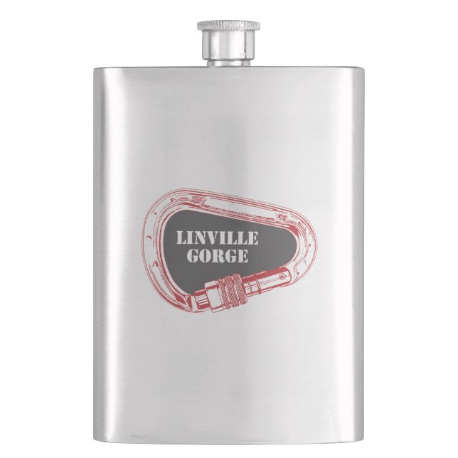 Linville Gorge Climbing Carabiner Hip Flask (Front)