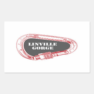 Linville Gorge Climbing Carabiner Rectangular Sticker