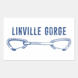 Linville Gorge North Carolina Climbing Quickdraw Rectangular Sticker
