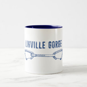 Linville Gorge North Carolina Climbing Quickdraw Two-Tone Coffee Mug