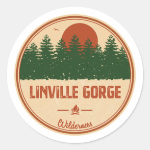 Linville Gorge Wilderness North Carolina Classic Round Sticker