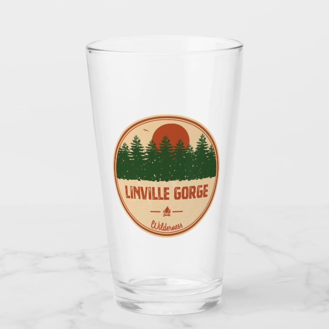 Linville Gorge Wilderness North Carolina Glass (Front)