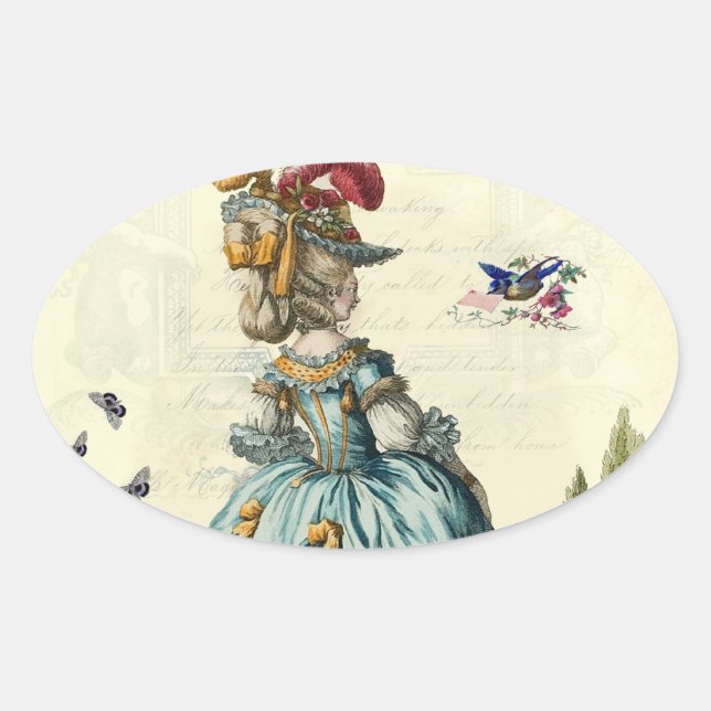 l'invitation (Oval) Oval Sticker (Front)