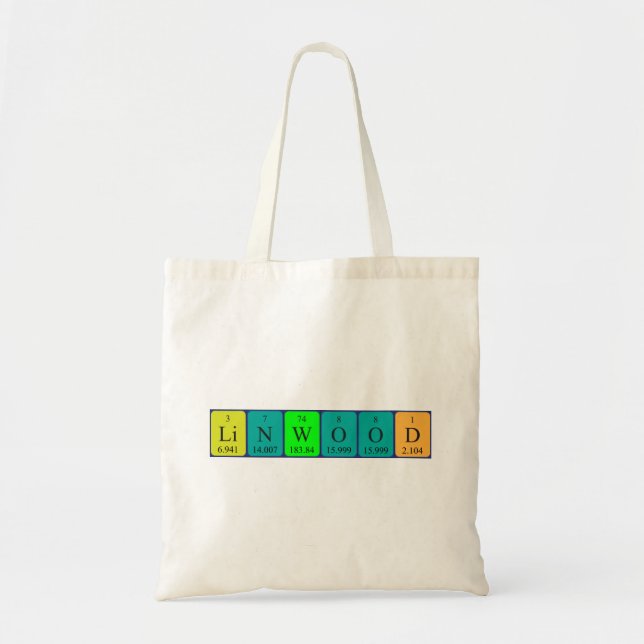 Linwood periodic table name tote bag (Front)