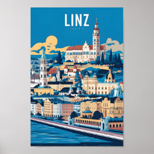 Linz Austria Famous Travel Place Poster