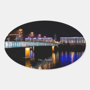 Linz, Austria Oval Sticker