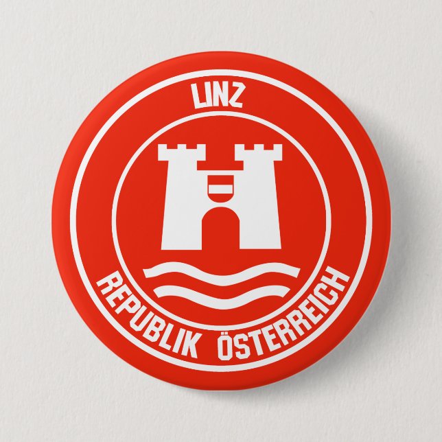 Linz Round Emblem 7.5 Cm Round Badge (Front)