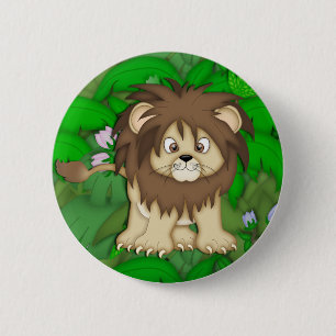 Lion1 6 Cm Round Badge