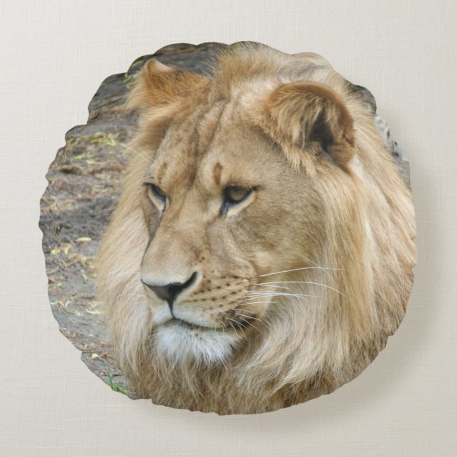 Lion 011 round cushion (Front)