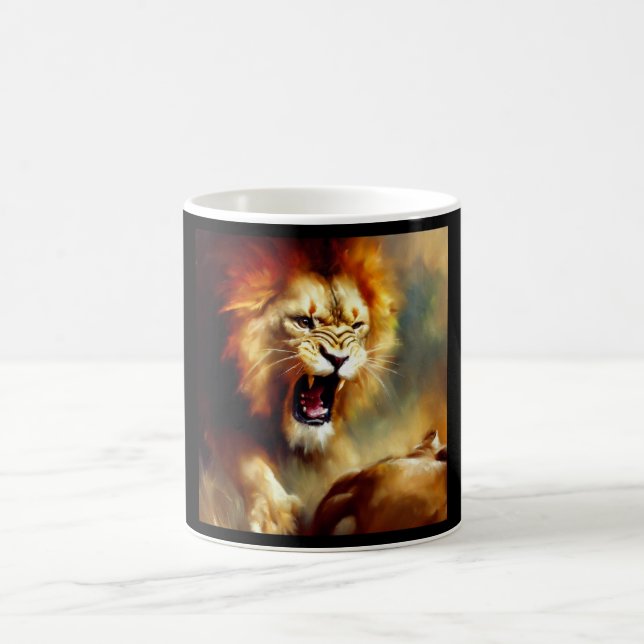 Lion (10) Wild Cat  Coffee Mug (Center)