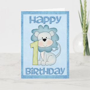 Lion 1st Birthday Card