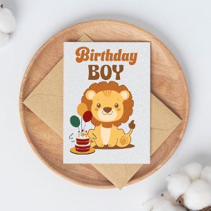 Lion 1st Birthday Invitation Editable