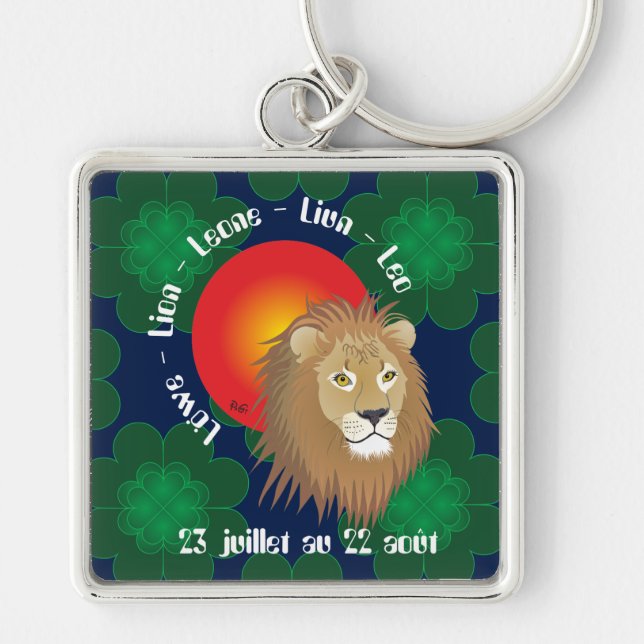 Lion 23 juillet au 22 août Porte-clés Key Ring (Front)
