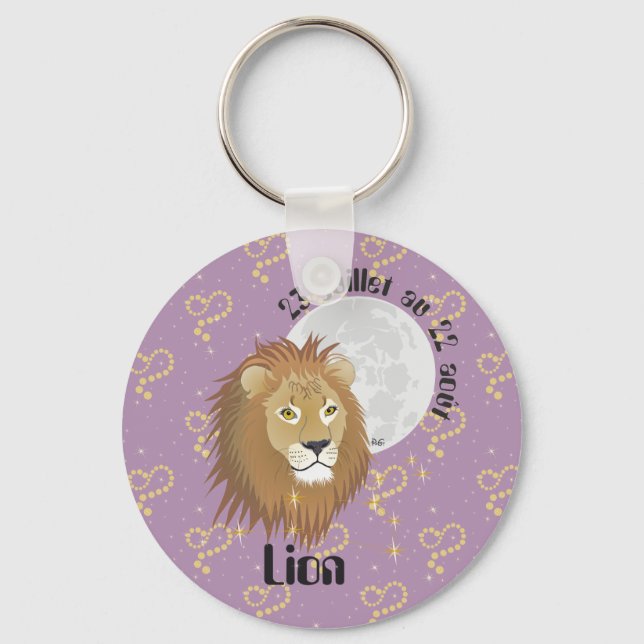 Lion 23 juillet au 22 août Porte-clés Key Ring (Front)