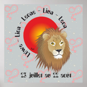 Lion 23 juillet au 22 août Poster