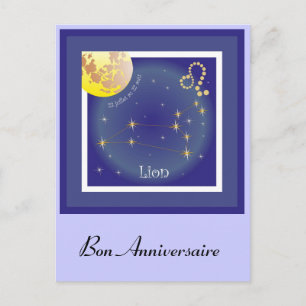 Lion 23 juillet au 22 août Postkarte Postcard