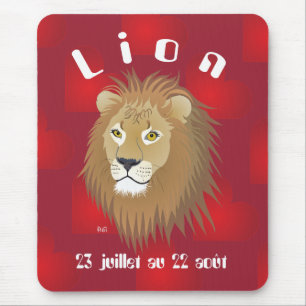 Lion 23 juillet au 22 août Tapi de souri Mouse Mat